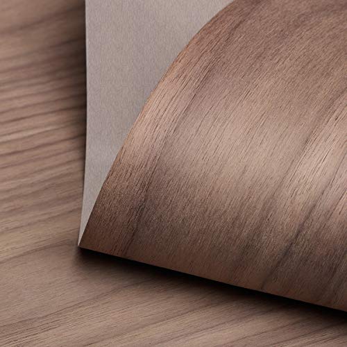 Edge Supply Walnut Wood Veneer Sheet Flat Cut, 24” x 48”, Non Glued, 10 mil Paper Back, “A” Grade Veneer Face – Easy to Apply Oak Veneer Sheet – Veneer Sheets for Restoration of Furniture