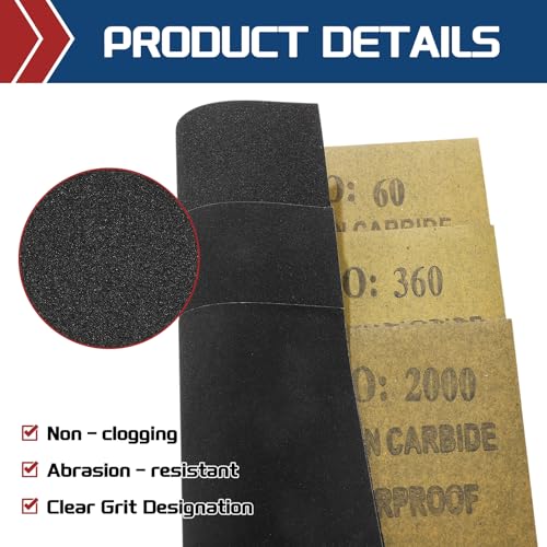 15Pcs Sand Papers 9x11In 1500 Grit Sandpaper Sheets Silicon Carbide - size: 1500 Grit