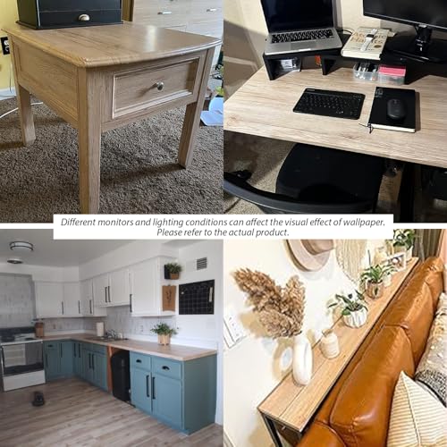 Wood Wallpaper Oak Wood Grain Contact Paper for Countertop78in15.7in - size: 15.7" x 78.7"