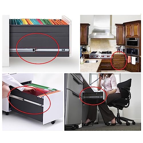 15.7 Inch Drawer Slides Runners Metal Ball Bearing Drawer Runner Draw for Replacement Two Way Drawing Slide Track Rail 17mm Wide x 400mm Length 1 Pair (0.7" Wide) - size: 15.7" * 0.7" (400*17mm)