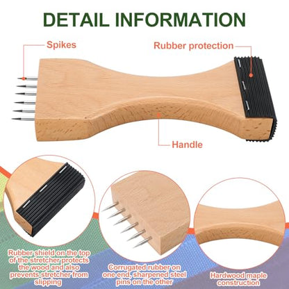 Colingmill Wooden Webbing Stretcher Upholstery Tool Webbing Puller Stretcher with Plenty of Leverage for Jute Canvas Carpet Upholstery Repair Tools Supplies