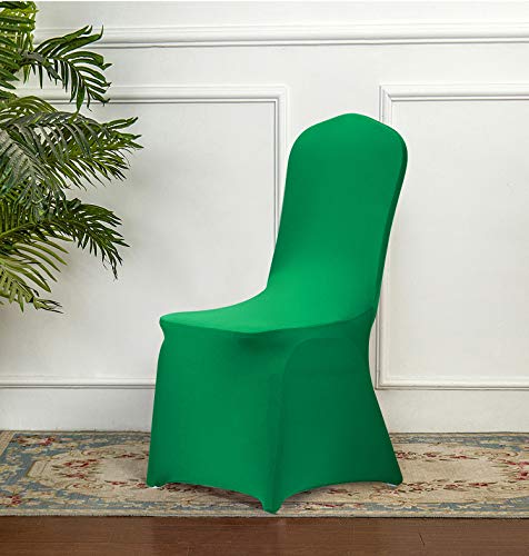 Peomeise Stretch Spandex Chair Cover for Wedding Party Dining Banquet Event (Emerald, 25) - color: Emerald, size: 25PCS