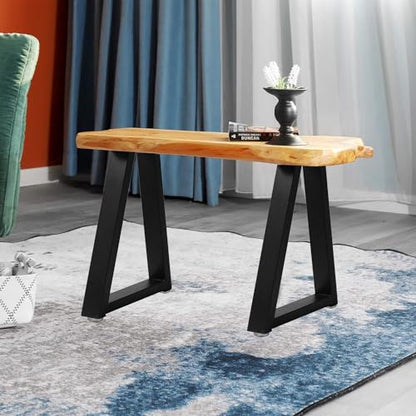 NXN-HOME 16 inch Trapezoid Metal Legs, Coffee Table Legs, Bench Metal Legs, Set of 2 Mid Century Home DIY Projects Black Furniture Legs(16”H x 10.8”W) - size: 16 inches-Trapezoid