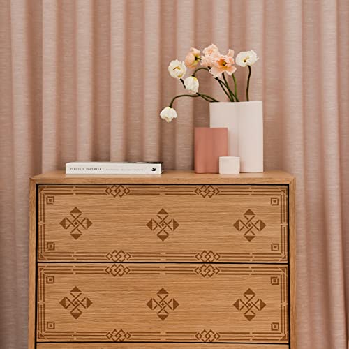 FINGERINSPIRE Geometric Border Stencil - 11.7x8.3 inch Plastic Rectangle Triangle Pattern Template for DIY Art and Craft, Wood Wall Art Painting