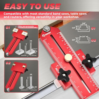 Saker Contour Gauge Duplication 5inch+10inch and Saker Thin Rip Jig Table Saw Jig Guide