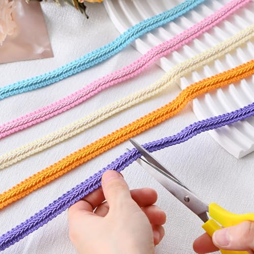 M METERXITY Purple Polyester Woven Trim, 1/2 Inch x 25 Yards, Christmas, Festive & Home Decor, Light Purple - color: Light Purple