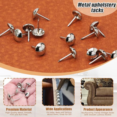 Silver Antique Upholstery Tacks, 200Pcs - color: Silver