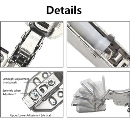 SEIWEI C80 Non Overlay Cabinet Hinge with Face Frame Plate for Door Connect Frame for Kitchen Cabinet, Corner Door Hinges, Hardware Corner Cabinet Replacement, Pack of 2 - style: C80 Non Overlay