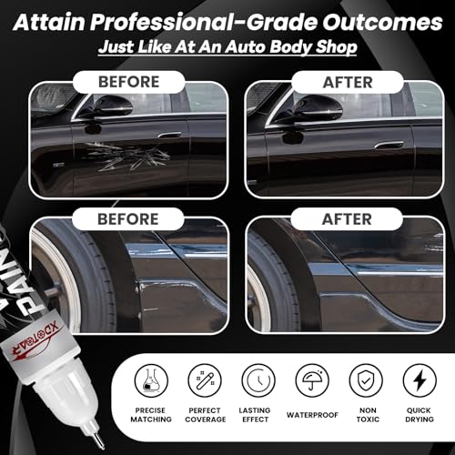 Black Touch Up Paint for Cars, Color Accurate Car Touch Up Paint, Professional Automotive Scratch Repair, Lasting Auto Scratch Remover, Quick Dry, Easy to Use, Safe and Waterproof, Versatile Use - color: Pure Black