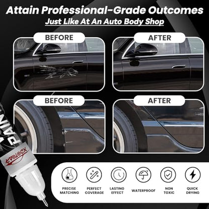 Black Touch Up Paint for Cars, Color Accurate Car Touch Up Paint, Professional Automotive Scratch Repair, Lasting Auto Scratch Remover, Quick Dry, Easy to Use, Safe and Waterproof, Versatile Use - color: Pure Black