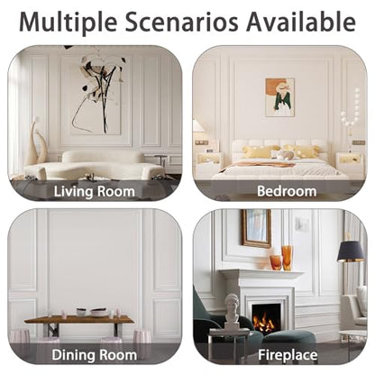 Coengwui Peel and Stick Wall Molding, Chair Rail Wainscoting Panel, Finish Trim for Home Decoration (Paintable White, 9.8ft x 2.4in) - size: 9.8ft x 2.4in
