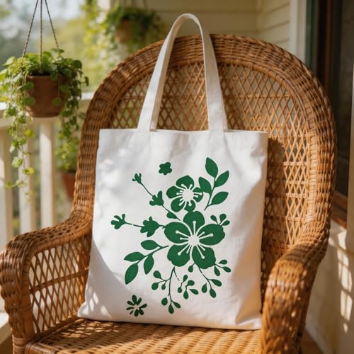 TIAMECH A4 Reusable Vintage Wildflower Branch Stencil for Painting - style: Vintage Wildflower Branch