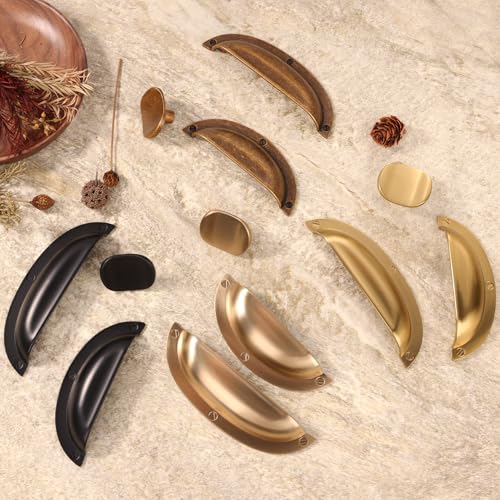 12 Pack Brushed Gold zinc Alloy Solid Cabinet Knobs,Single Hole Drawer Square knob Handles for Cabinets and Dresser Drawers Rustic 877 - color: Brushed Gold, size: 12 Pack