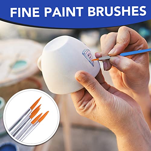 AROIC Small Paint Brushes Bulk,130pcs Nylon Hair Round Detail Brushes - color: Blue, size: 130 Fine