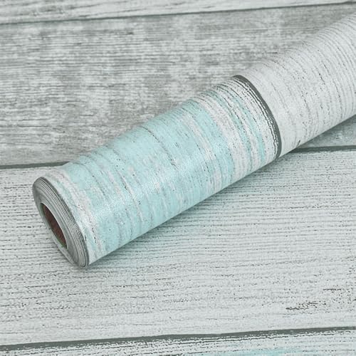 Self Adhesive Rustic Blue Wood Shiplap Contact Paper Shelf Liner for Kitchen Cabinets Dresser Drawer Table Cupboard Walls Furniture Decal 17.7X393 Inches - size: 17.7"W x 393"L