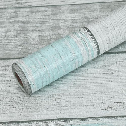 Self Adhesive Rustic Blue Wood Shiplap Contact Paper Shelf Liner for Kitchen Cabinets Dresser Drawer Table Cupboard Walls Furniture Decal 17.7X393 Inches - size: 17.7"W x 393"L