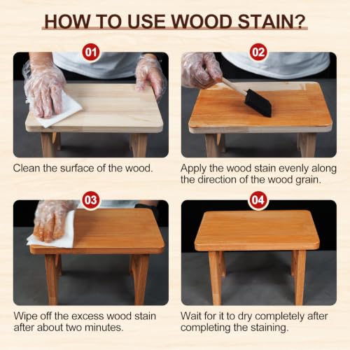 Boncart 8.45 FL.OZ Water-Based Wood Stain (Teak) - color: Teak