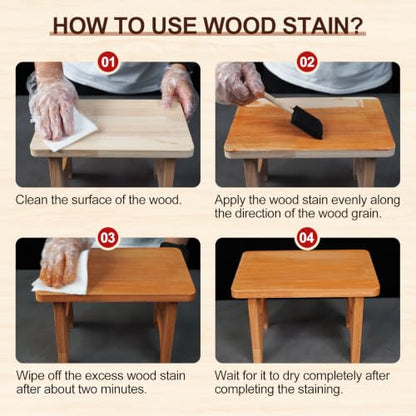Boncart 8.45 FL.OZ Water-Based Wood Stain (Teak) - color: Teak