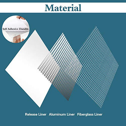 Drywall Repair Kit, 6 pcs, Aluminum Wall Repair Patch Kit - size: 6" x 6" - 5 Pcs