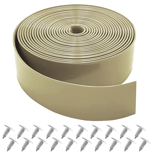 Vinyl Straps for Patio Chair Repair Kit 2'' Wide 20 Ft Long Replacement Straps + 20 Free Rivets for Outdoor Lawn Furniture Chaise Lounge Repair (Driftwood) - color: Driftwood, size: 20 Ft strap + 20 rivets
