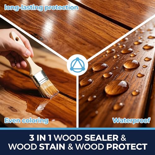 Wood Stain and Sealer in One, Polyurethane Wood Finish Water Based Polyurethane Clear Gloss Wood Protection Polyurethanes Waterproof Coating, Fast Dry Polyurethanes Sealant, Easy Clean Up 5 Gallon - color: Clear, size: 640 Fl Oz