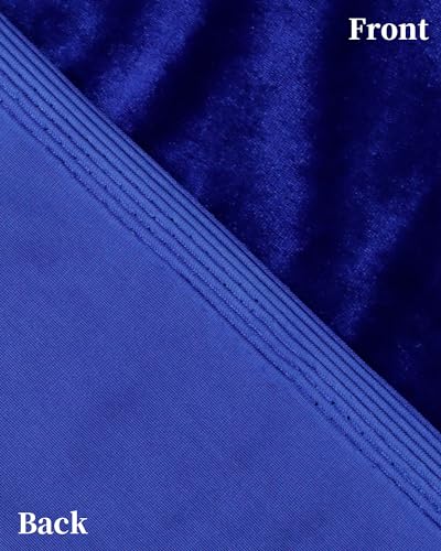 HOTGODEN Royal Blue Stretch Velvet Fabric by The Yard: 63" Wide 1 Yards 95% Polyester 5% Spandex Velvet Fabric for DIY Sewing, Upholstery, Apparel, Costume, Craft - color: Royal Blue, size: 1 Yard