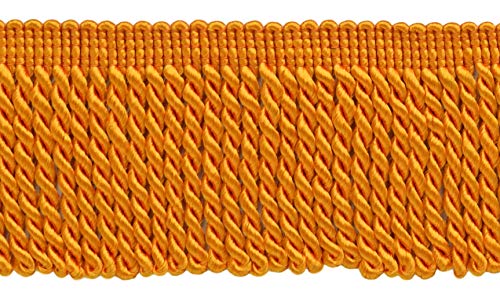 DÉCOPRO 2 1/2" (6cm) Bullion Fringe Trim # EF25, Hot Orange #187 (Bright Orange) 10 Yard Value Pack (9.5m/30 ft) - color: Hot Orange #187 (Bright Orange), size: 2 1/2" (6cm)