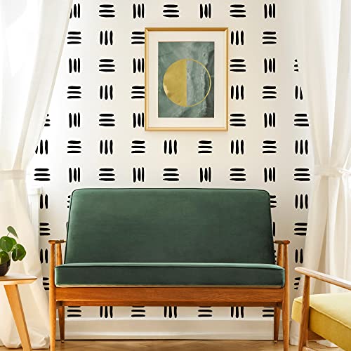 6 Pcs 14" Large Reusable Modern Boho Line Geometric Wall Stencils