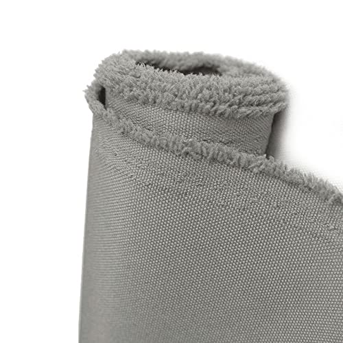 Waterproof Canvas Fabric by The Yard 600D Upholstery Outdoor Fabric 58”W - color: Silver Grey, size: Pre-cut 1 Yard(58" x 36")