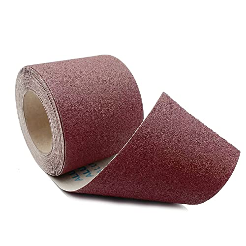 80 Grit Sandpaper Roll 4.5'' Wide 10Yard (= 71Pcs 1/4 Sheet Sandpaper) Abrasive Emery Cloth Sand Paper Roll for Dry Wet Sanding Polishing Wood Metal Glass Automotive Furniture PVC Primers (80 Grit) - size: 4.5 inch x 32.8 feet