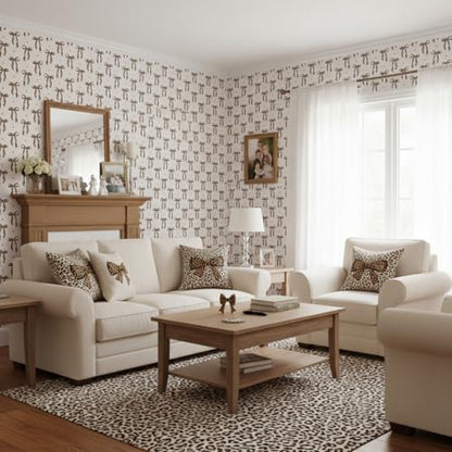 Drydiet Leopard Bow Print Wallpaper Peel Stick Contact Paper 15.8 x 118.1 - color: Leopard, size: 15.8 in x 118.1 in, style: Bow