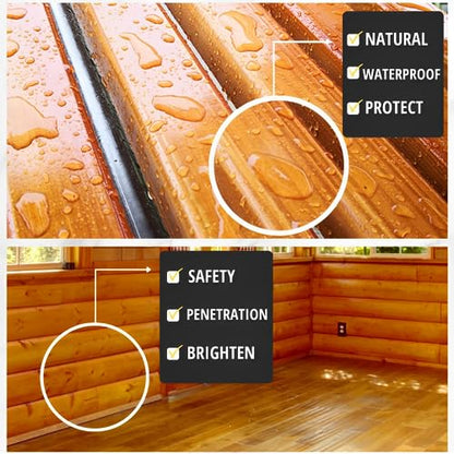 128oz 100% Pure Tung Oil with Brush, Food Safe Waterproof Low Odor - size: 128 Fl Oz