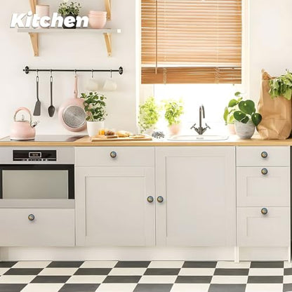 12 Pack Stained Glass Spiral Cabinet Knobs for Kitchen Bathroom - size: 12PCS - 1.37"L x 1.1"W