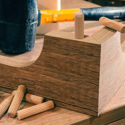 5/16" x 1-1/2" Wooden Dowel Pins - FoDau770 Beech Wood Dowel Rods - 200 Pcs - size: 5/16" x 1-1/2"