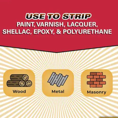 Fast-Acting Paint Stripper - Jasco Premium Paint & Epoxy Remover - 16 Oz - Removes Paint Epoxy Varnish Lacquer Shellac Synthetic Coatings and More - Available with Omni Depot Gloves