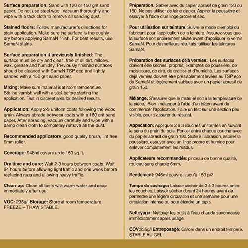 SamaN Oiled-Based Hybrid Varnish – Warm Wood Topcoat – Matte - 32oz - color: Matte
