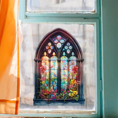 Peacoblue Church Windows Rub On Transfers for Furniture Craft 6"x12" - style: Church Windows