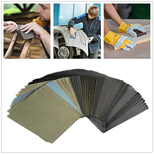 Ultra Fine 42 Pcs Wet Dry Sandpaper,240 to 10000 Grit Assortment 4.5-5.5 in - size: 42PCS