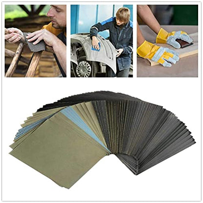 Ultra Fine 42 Pcs Wet Dry Sandpaper,240 to 10000 Grit Assortment 4.5-5.5 in - size: 42PCS