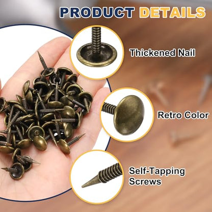 uxcell 100Pcs Upholstery Nails, 9x16.3mm Upholstery Tacks Furniture Tacks - color: Bronze, size: 9x16.3mm