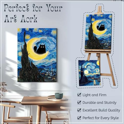 Canvas Stretcher Bars 10x14 Inch Frame Kit, Available in 25+ size Wood Stretcher Bars for Home and Office, Gallery Wrap Wall Arts Supply for Oil Painting, Poster, Picture & Paint by Numbers - size: 10"x14"