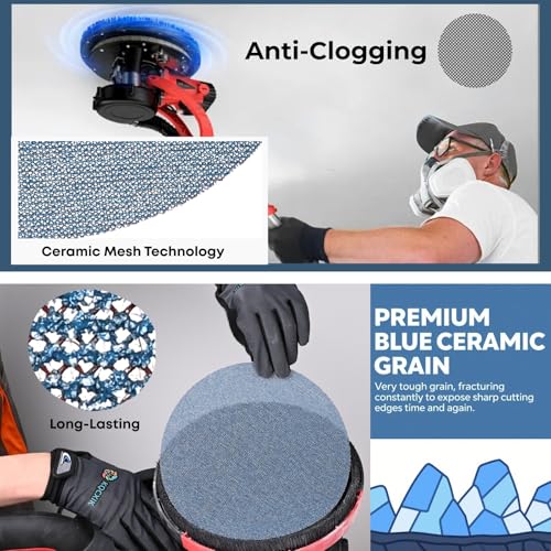 25 Pcs 9 Inch Ceramic Mesh Sanding Disc for Drywall Sander 120 Grit - style: 120Grit