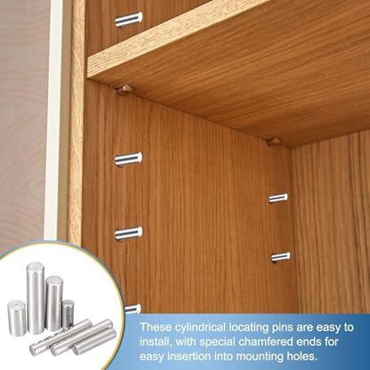 MECCANIXITY 6Pcs 1/16" x1/2" Dowel Pins Cylindrical Shelf Support Pegs - size: 1/16"x1/2"