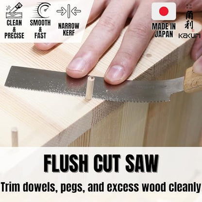 KAKURI Mini Flush Cut Saw 5", Compact Craft Hand Saw for Woodworking - style: Flush Cut