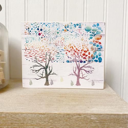 30pcs Texture Stencils for Crafts Reusable Mixed Media Geometric Stencil