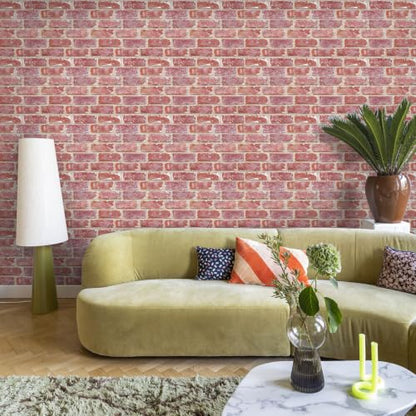 Commomy 10 Pcs Peel and Stick Brick Tile 10 Pcs 11.8"X11.8" - color: ‎BRICK-QU