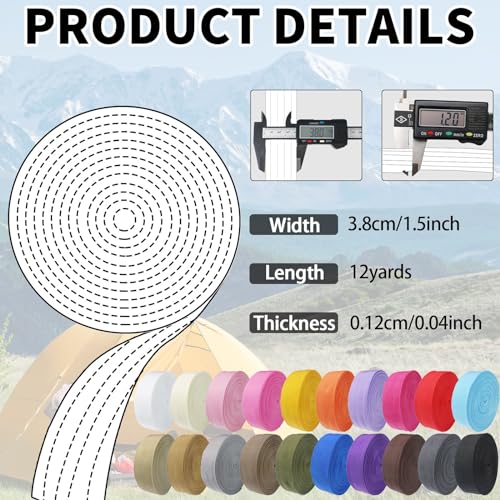 ZHFMILY 1 1/2 inch Polyprorylene Webbing Straps 12 Yards - color: Dark Gray