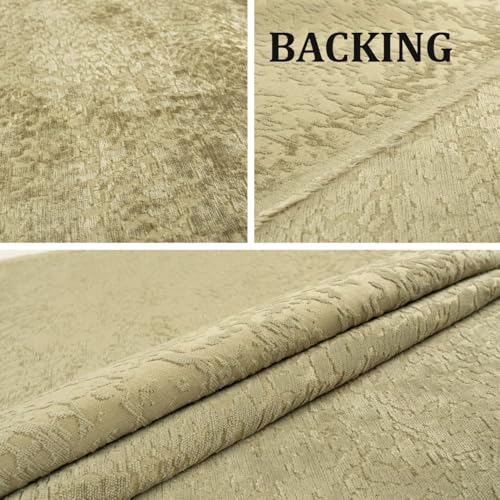 Foamma Francesca Chenille Jacquard Ikat Pattern Upholstery Fabric by The Yard - 55" Wide Soft Fabric Ideal for Accent Chairs, Throw Pillows, and Statement Upholstery - Lichen, 1 Yard - color: Lichen, size: 1 Yard