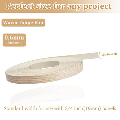 Light Oak Edge Banding, 15/16" x 100ft PVC Edge Banding Tape, 1mm Thick Wood Grain Veneer Edging for Kitchen Cabinets, Wardrobes, Plywood Edging & Furniture Refacing - color: Light Oak, size: 15/16 inch X 100 ft
