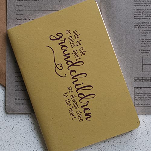 Grandchildren Quote Silk Screen Stencil, Reusable Self‑Adhesive Mesh Stencil for Painting Wood Signs, Farmhouse Home Decor DIY Gift for Grandma & Grandpa